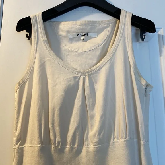 Hache Made in Italy 🇮🇹 💯 Cotton Dress Side Pockets Butter Soft Never Used